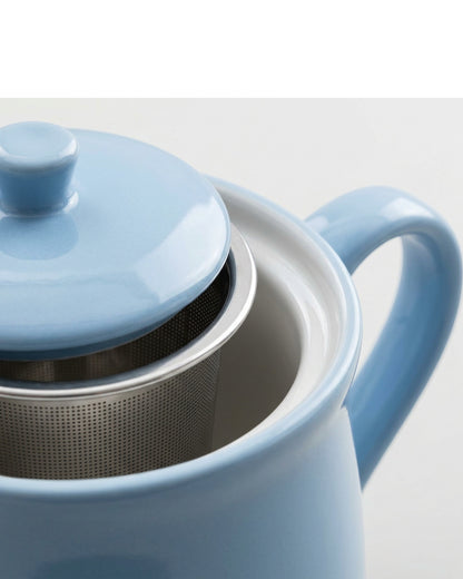 Fmnzk Wide Ceramic Tea Mug Blue Infuser 15 oz